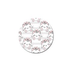 Cat With Bow Pattern Golf Ball Marker (4 Pack) by Vaneshart