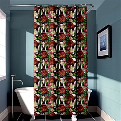 Swimmer 20s Teal Shower Curtain 36  X 72  (stall)  by snowwhitegirl