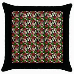 Swimmer 20s Green Throw Pillow Case (black) by snowwhitegirl