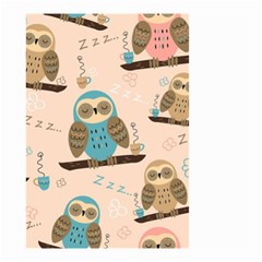 Seamless Pattern Owls Dream Cute Style Fabric Small Garden Flag (two Sides) by Vaneshart