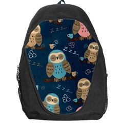 Seamless Pattern Owls Dreaming Backpack Bag by Vaneshart