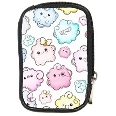 Cute Doodle Cartoon Seamless Pattern Compact Camera Leather Case by Vaneshart