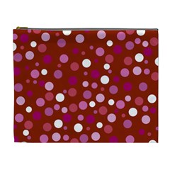 Lesbian Pride Flag Scattered Polka Dots Cosmetic Bag (xl) by VernenInk