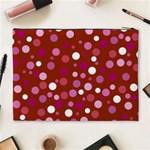 Lesbian Pride Flag Scattered Polka Dots Cosmetic Bag (XL) Back