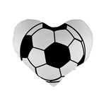 Soccer Lovers Gift Standard 16  Premium Flano Heart Shape Cushions Front