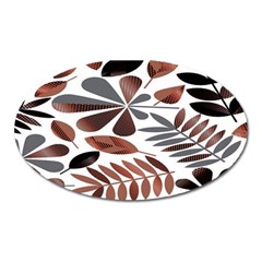 Shiny Leafs Oval Magnet by Sparkle