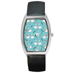 Elegant-swan-pattern-design Barrel Style Metal Watch