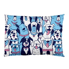 Dogs-seamless-pattern Pillow Case by Vaneshart