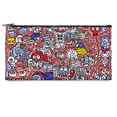 Hand-drawn-vector-illustration-doodle-funny-world-illustrator-line-tools-drawing-flat-design Pencil Case by Vaneshart