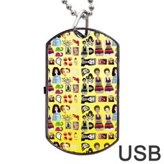 Kawaiicollagepattern3 Dog Tag Usb Flash (two Sides) by snowwhitegirl