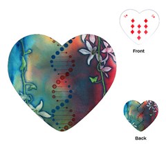 Flower Dna Playing Cards Single Design (heart) by RobLilly