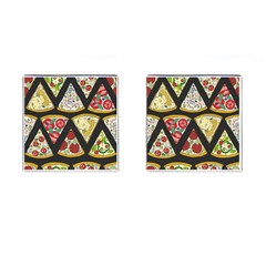 Vector Seamless Pattern With Italian Pizza Top View Cufflinks (square) by BangZart