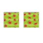 Seamless background with watermelon slices Cufflinks (Square) Front(Pair)