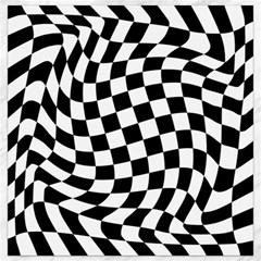 Weaving Racing Flag, Black And White Chess Pattern Canvas 16  X 16  by Casemiro