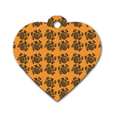 Inka Cultur Animal - Animals And Occult Religion Dog Tag Heart (one Side) by DinzDas