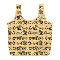 Inka Cultur Animal - Animals And Occult Religion Full Print Recycle Bag (l) by DinzDas