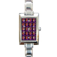 Inka Cultur Animal - Animals And Occult Religion Rectangle Italian Charm Watch by DinzDas