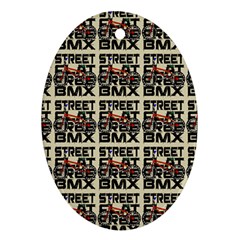 Bmx And Street Style - Urban Cycling Culture Ornament (oval) by DinzDas