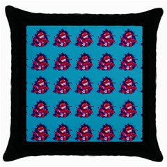 Little Devil Baby - Cute And Evil Baby Demon Throw Pillow Case (black) by DinzDas