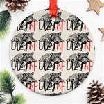 Lazy Af Panther - Lazy Fool Leopard Ornament (Round) Front