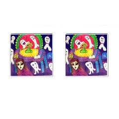 Circus Ghosts Cufflinks (square) by snowwhitegirl