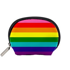 Original 8 Stripes Lgbt Pride Rainbow Flag Accessory Pouch (small) by yoursparklingshop