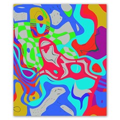 Colorful Distorted Shapes On A Grey Background                                                 Poster 20  X 24 