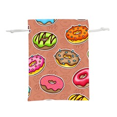 Doughnut Doodle Colorful Seamless Pattern Lightweight Drawstring Pouch (s) by Amaryn4rt