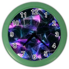 Abstract Atom Background Color Wall Clock by Mariart