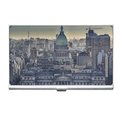 Buenos Aires Argentina Cityscape Aerial View Business Card Holder by dflcprintsclothing