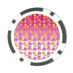 Girl With Hood Cape Heart Lemon Pattern Red Ombre Poker Chip Card Guard (10 pack) Front