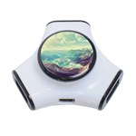 Landscape Mountains Lake River 3-Port USB Hub Front