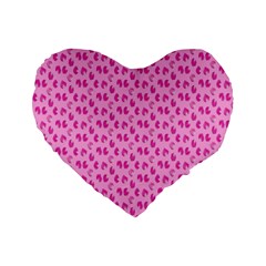 Rose Petals Standard 16  Premium Flano Heart Shape Cushions by Sparkle