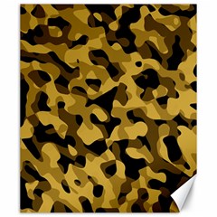 Black Yellow Brown Camouflage Pattern Canvas 20  X 24  by SpinnyChairDesigns