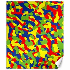 Colorful Rainbow Camouflage Pattern Canvas 20  X 24  by SpinnyChairDesigns