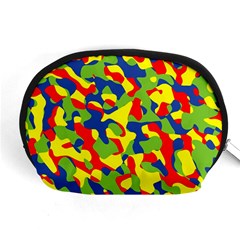 Colorful Rainbow Camouflage Pattern Accessory Pouch (medium) by SpinnyChairDesigns