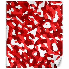 Red And White Camouflage Pattern Canvas 20  X 24  by SpinnyChairDesigns