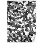 Grey and White Camouflage Pattern Canvas 12  x 18  11.88 x17.36  Canvas - 1