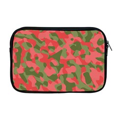 Pink And Green Camouflage Pattern Apple Macbook Pro 17  Zipper Case by SpinnyChairDesigns