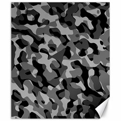 Grey And Black Camouflage Pattern Canvas 20  X 24  by SpinnyChairDesigns