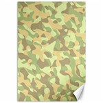 Light Green Brown Yellow Camouflage Pattern Canvas 12  x 18  11.88 x17.36  Canvas - 1