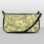 Light Green Brown Yellow Camouflage Pattern Shoulder Clutch Bag Front