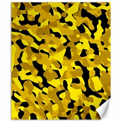 Black And Yellow Camouflage Pattern Canvas 20  X 24  by SpinnyChairDesigns