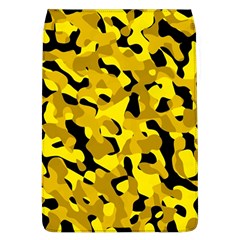 Black And Yellow Camouflage Pattern Removable Flap Cover (l) by SpinnyChairDesigns