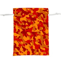 Red And Orange Camouflage Pattern  Lightweight Drawstring Pouch (xl) by SpinnyChairDesigns