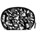 Black and White Camouflage Pattern Accessory Pouch (Large) Back