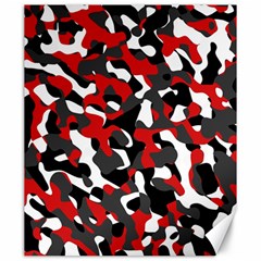 Black Red White Camouflage Pattern Canvas 20  X 24  by SpinnyChairDesigns