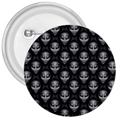 Grey Aliens Extraterrestrials Ufo Faces 3  Buttons by SpinnyChairDesigns