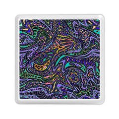 Multicolored Abstract Art Pattern Memory Card Reader (square) by SpinnyChairDesigns