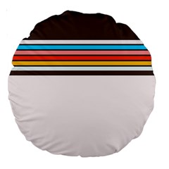 Vintage Stripes Large 18  Premium Round Cushions by tmsartbazaar